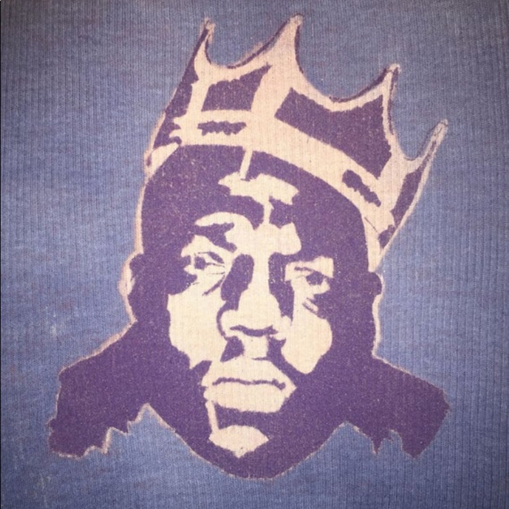 ⚡️Rapper East-coast BIGGIE crown graffiti distressed hip hop tank top Art L